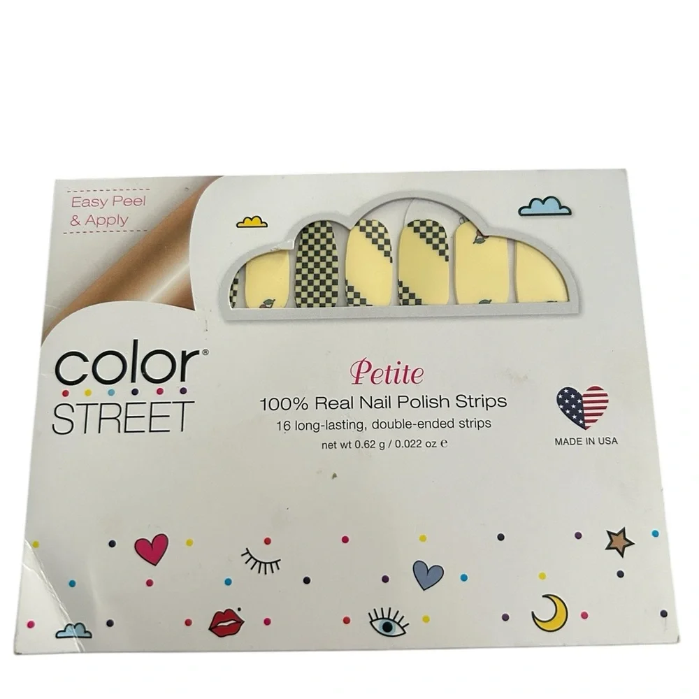 Color Street Petite CHECKS n’ CHERRIES Nail Polish Strips - Picture 2 of 6